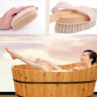 Long Handle Wooden Back Washer Brush by HitMyNeed