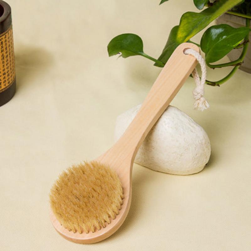 Long Handle Wooden Bath Brush Back Scrubber by HitMyNeed