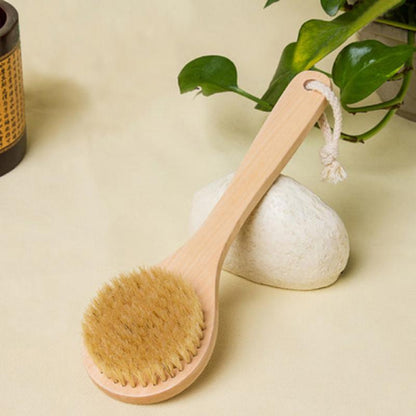 Long Handle Wooden Bath Brush Back Scrubber by HitMyNeed