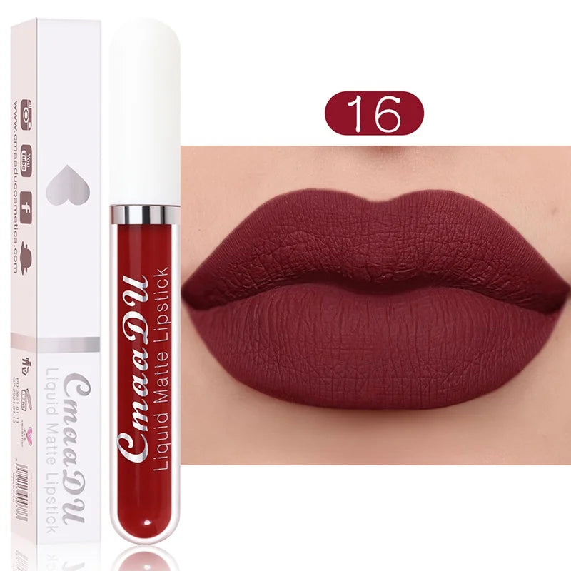 Long Lasting Velvet Matte Liquid Lipstick Waterproof 16.0 by HitMyNeed