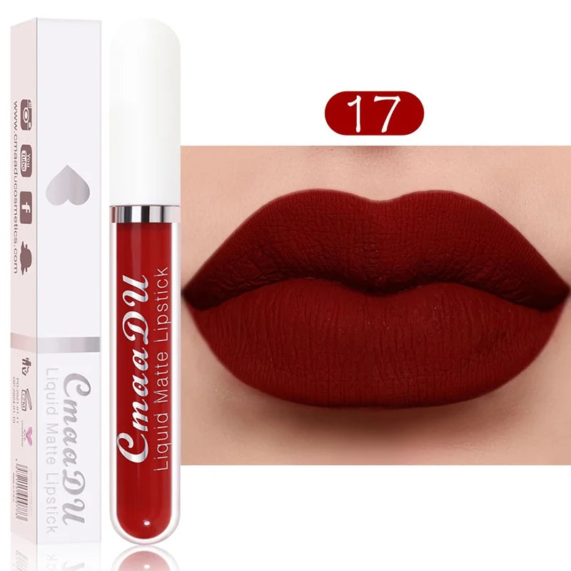 Long Lasting Velvet Matte Liquid Lipstick Waterproof 17.0 by HitMyNeed