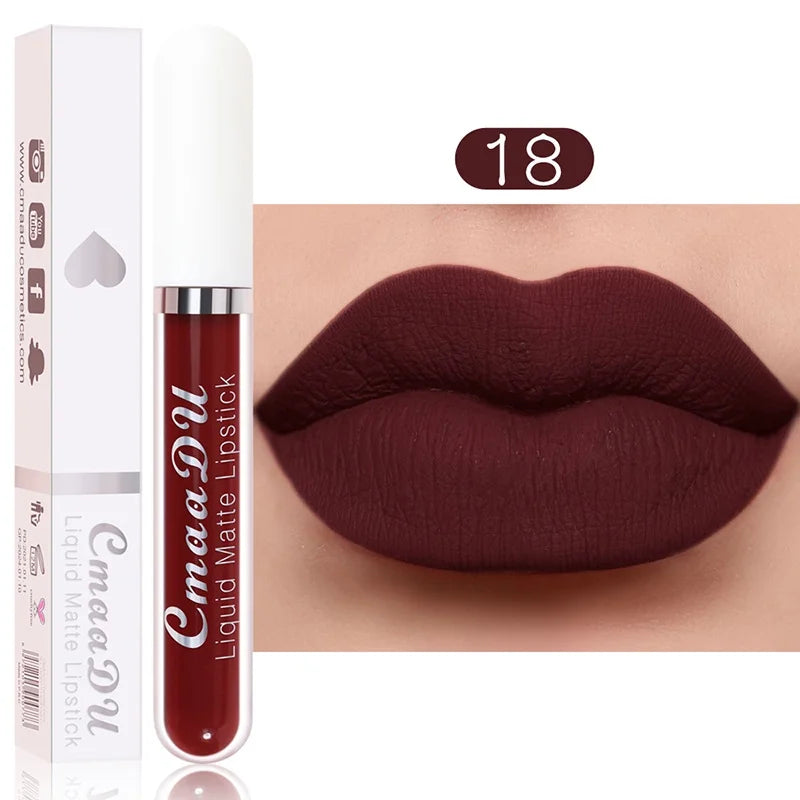 Long Lasting Velvet Matte Liquid Lipstick Waterproof 18.0 by HitMyNeed