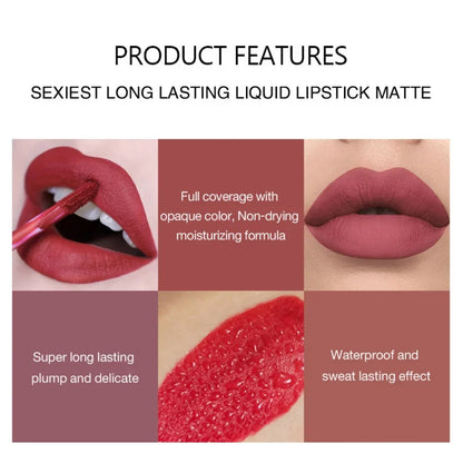 Long Lasting Velvet Matte Liquid Lipstick Waterproof by HitMyNeed
