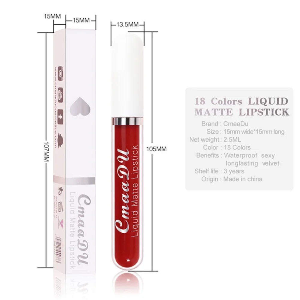 Long Lasting Velvet Matte Liquid Lipstick Waterproof by HitMyNeed