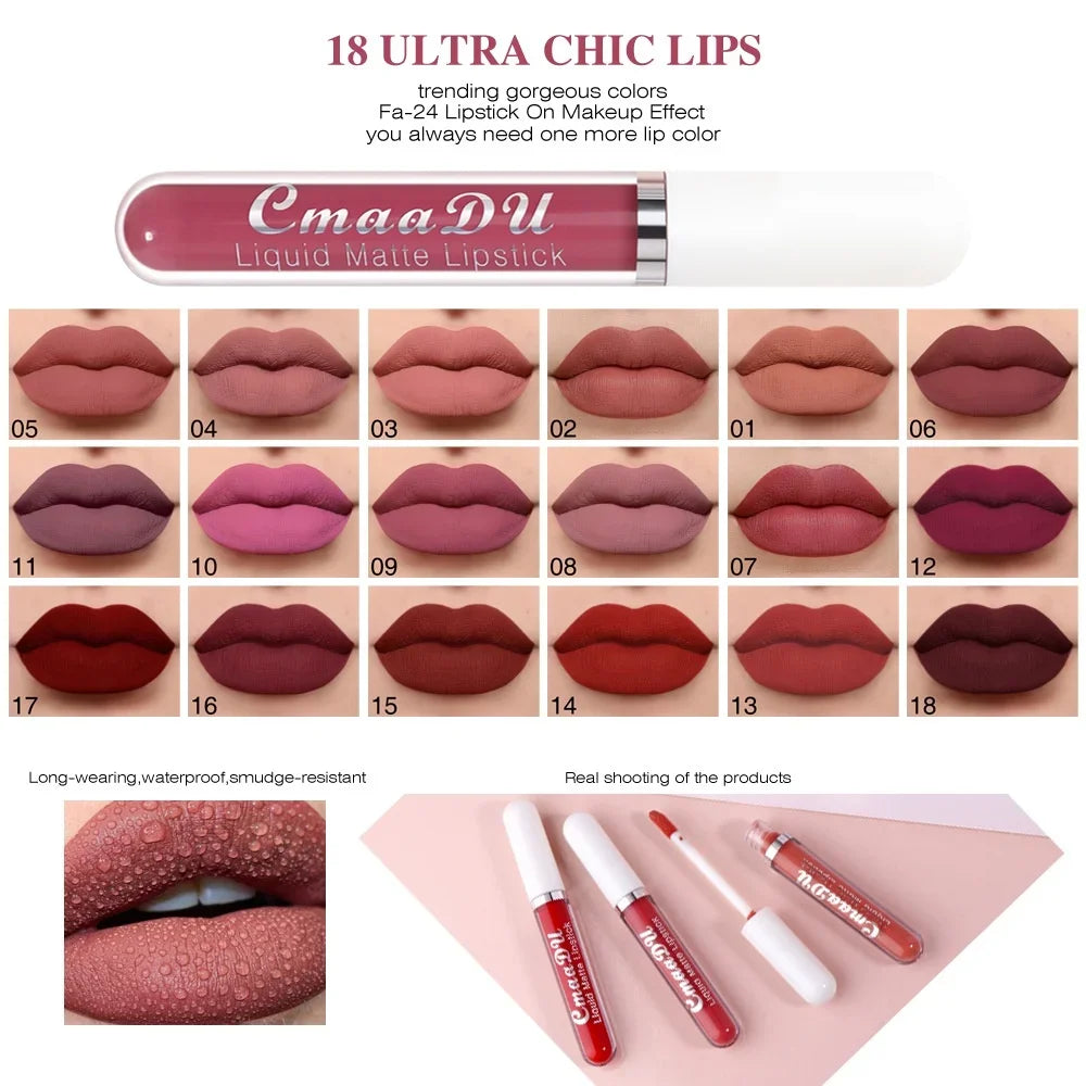 Long Lasting Velvet Matte Liquid Lipstick Waterproof by HitMyNeed