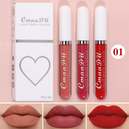 Long Lasting Velvet Matte Liquid Lipstick Waterproof set-01 by HitMyNeed