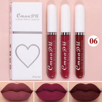 Long Lasting Velvet Matte Liquid Lipstick Waterproof set-06 by HitMyNeed