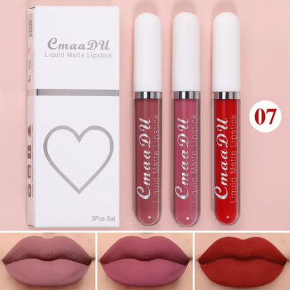 Long Lasting Velvet Matte Liquid Lipstick Waterproof set-07 by HitMyNeed