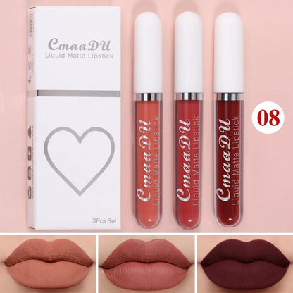 Long Lasting Velvet Matte Liquid Lipstick Waterproof set-08 by HitMyNeed