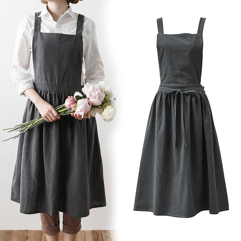 Long Minimalist Florist Apron in Cotton Linen by HitMyNeed