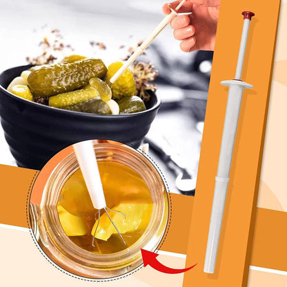 Long Spring-Loaded Pickle Pincher Tongs 20cm by HitMyNeed