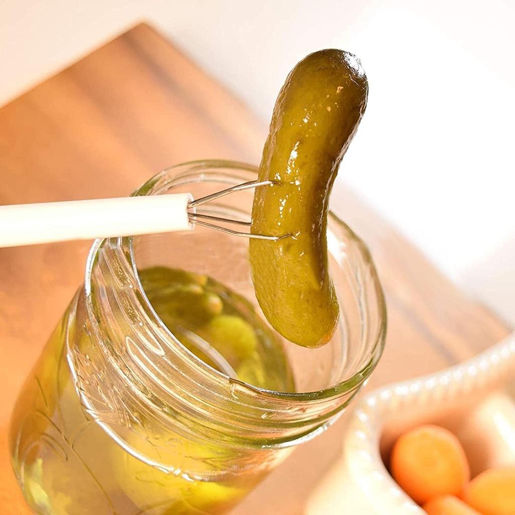 Long Spring-Loaded Pickle Pincher Tongs 20cm by HitMyNeed
