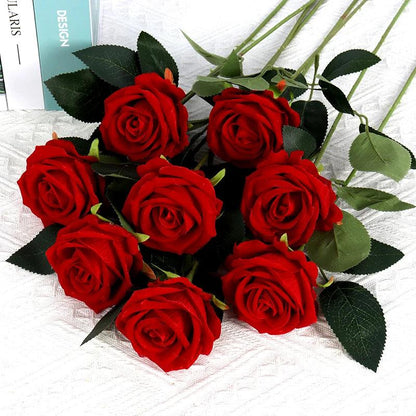 Long Stem Artificial Roses Bouquet (5 Pcs) by HitMyNeed