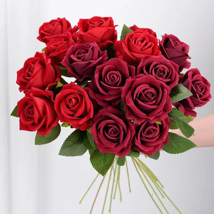 Long Stem Artificial Roses Bouquet (5 Pcs) by HitMyNeed