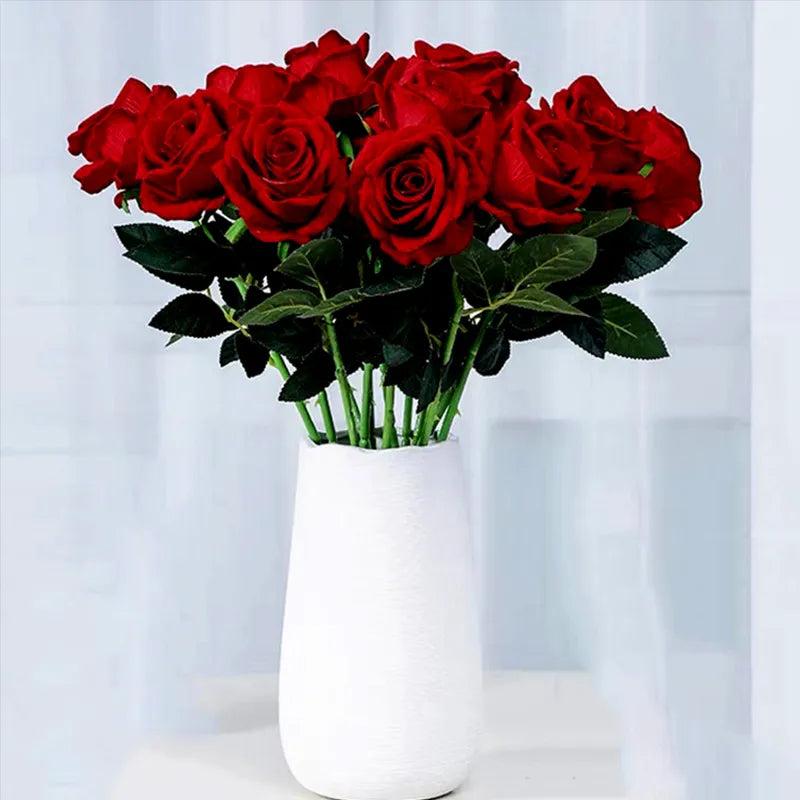 Long Stem Artificial Roses Bouquet (5 Pcs) by HitMyNeed