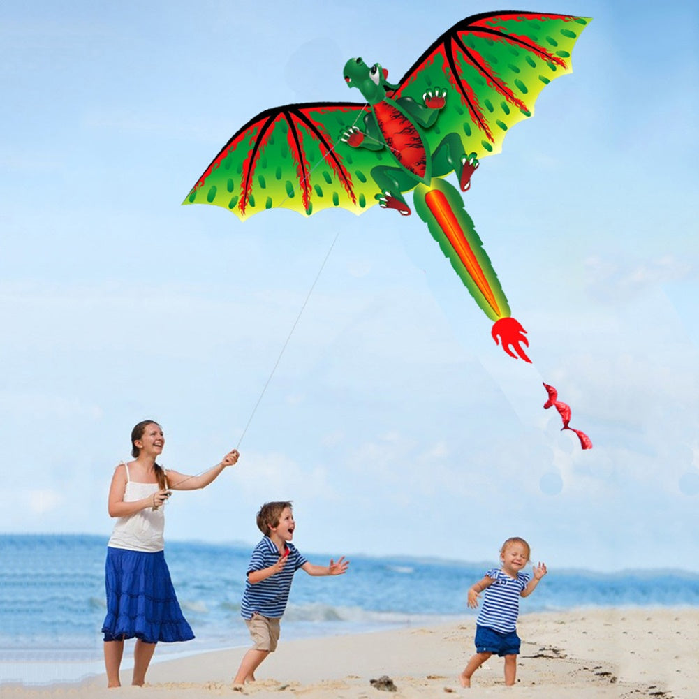 Long Tailed 3D Flying Dragon Kite with 100m Line by HitMyNeed