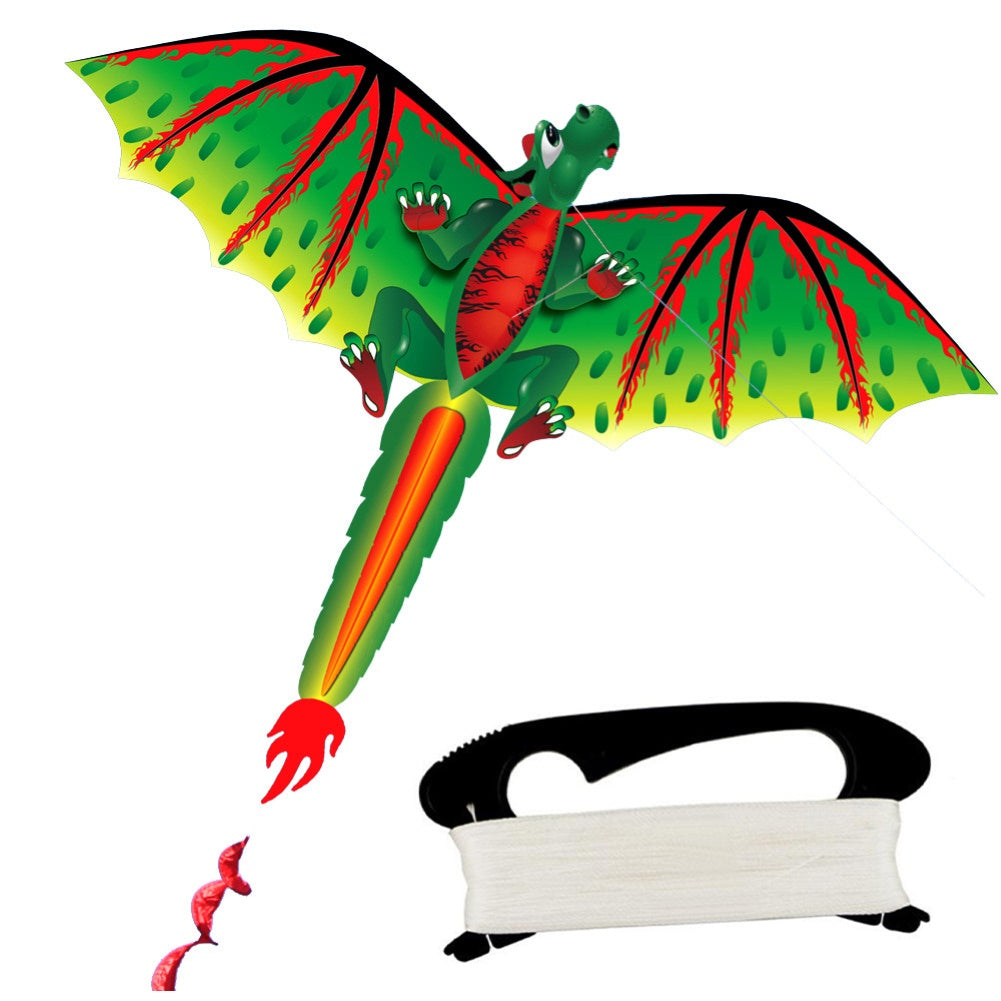 Long Tailed 3D Flying Dragon Kite with 100m Line by HitMyNeed