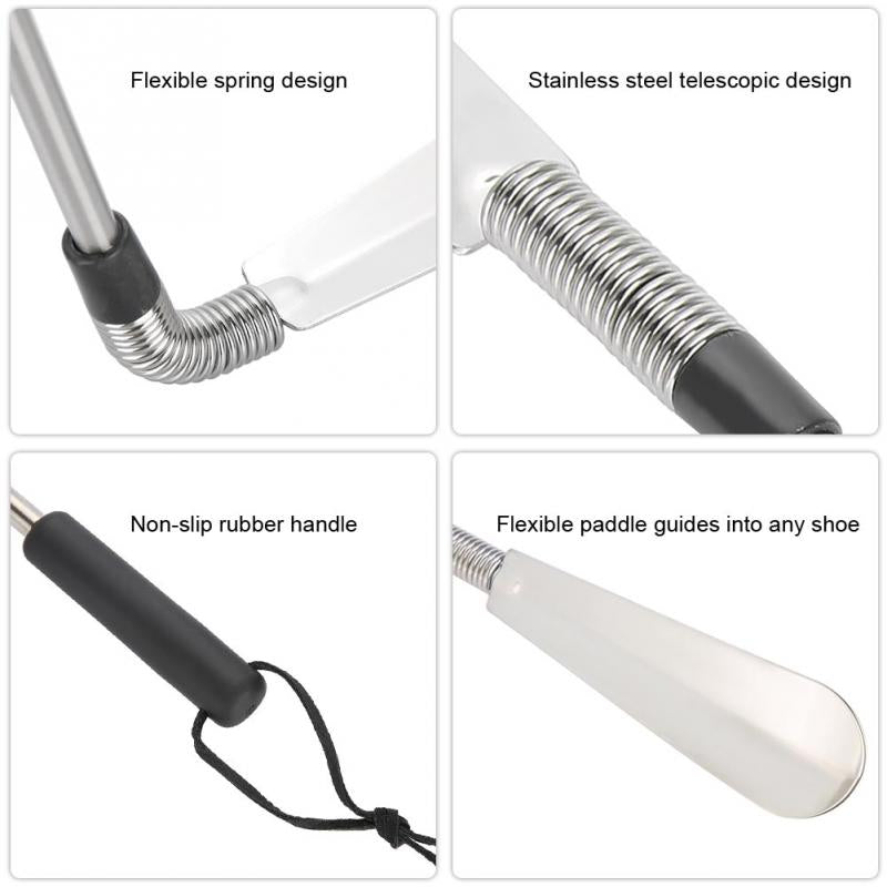Long Telescopic Shoehorn with Retractable Handle by HitMyNeed