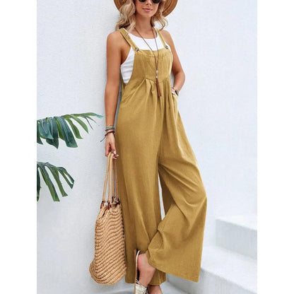 Loose Fit Wide Leg Jumpsuit for Women by HitMyNeed