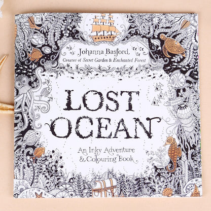 Lost Ocean Adult Coloring Book, 24 Pages by HitMyNeed