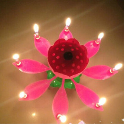 Lotus Musical Birthday Candle Cake Topper by HitMyNeed