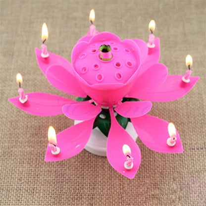 Lotus Musical Birthday Candle Cake Topper by HitMyNeed