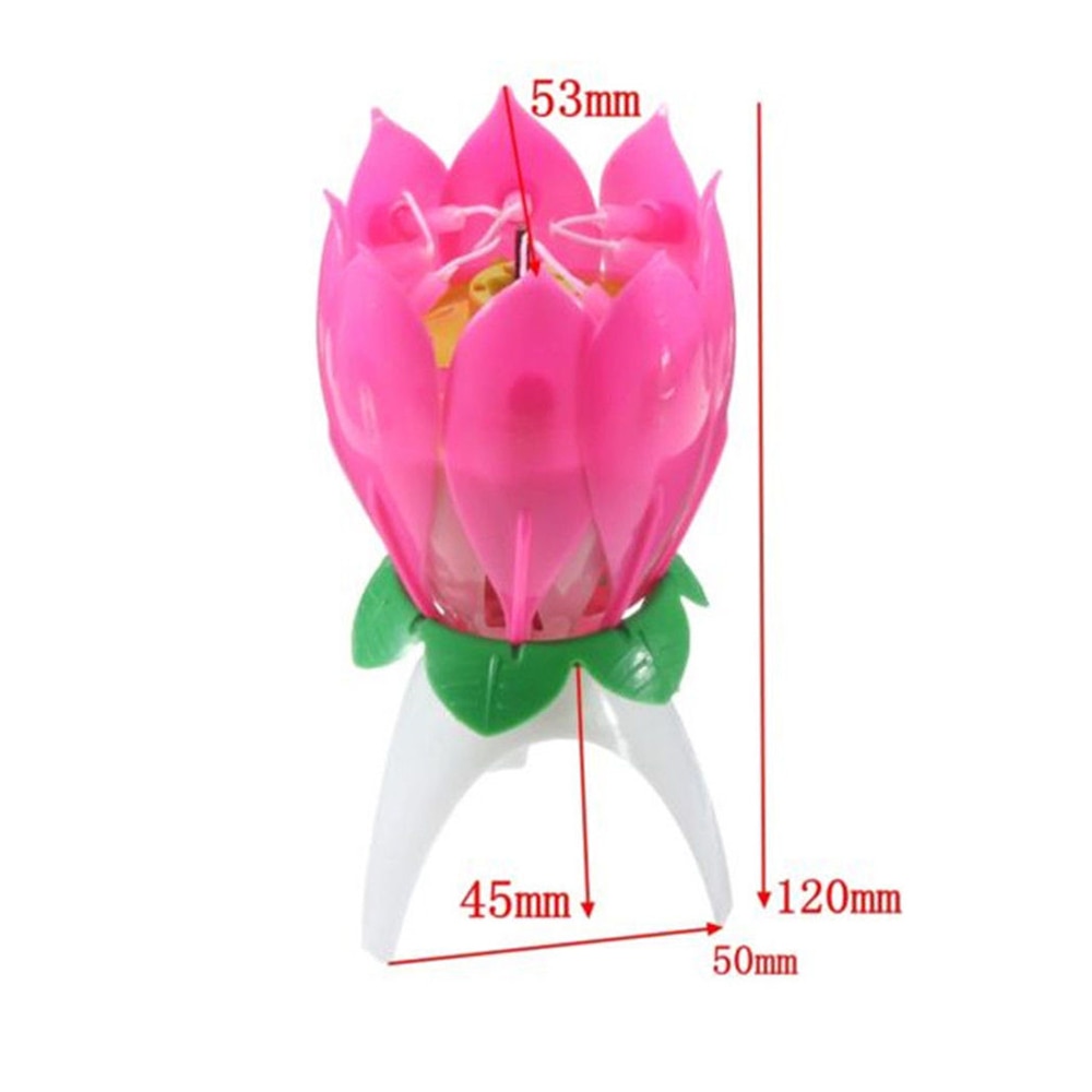 Lotus Musical Birthday Candle Cake Topper by HitMyNeed