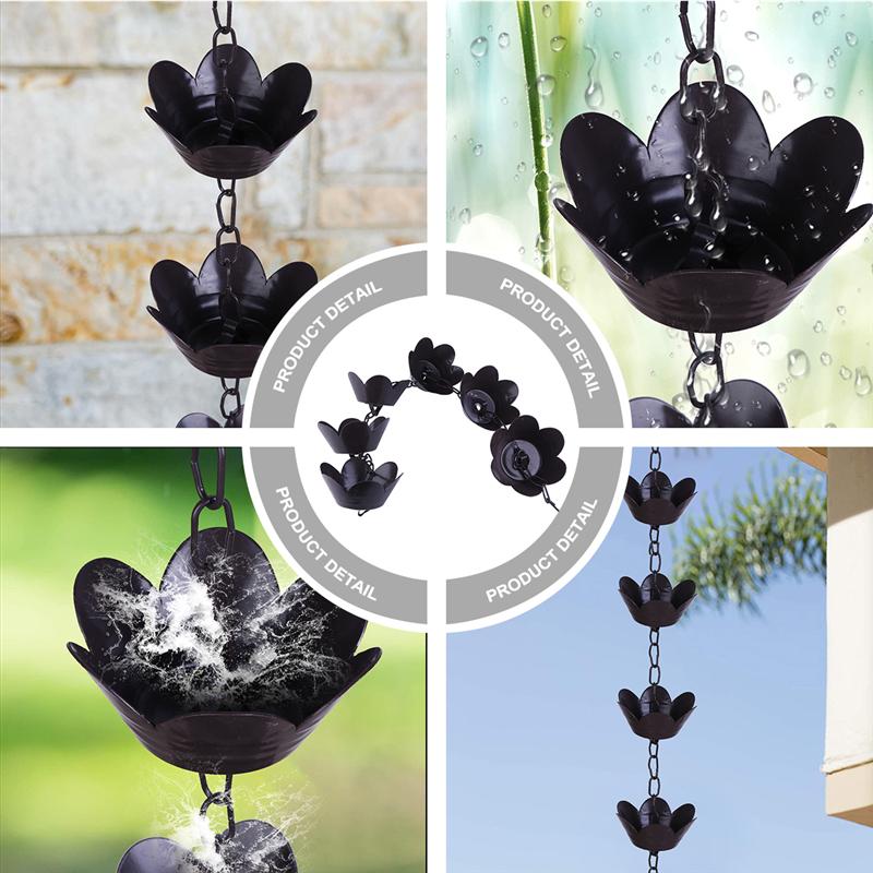 Lotus Rain Chain Copper Outdoor Water Feature by HitMyNeed