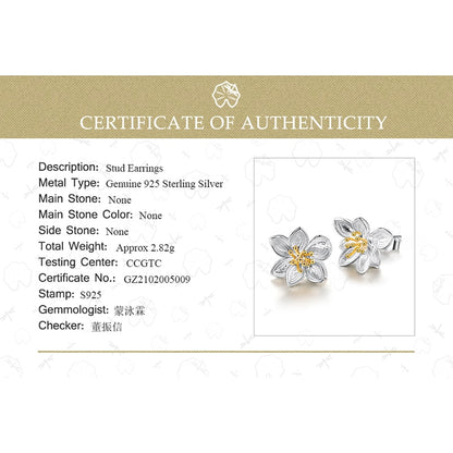 Lotus Stud Earrings in 925 Sterling Silver by HitMyNeed