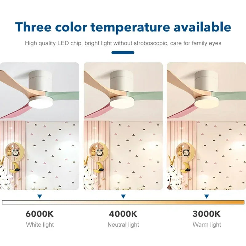 Low Ceiling DC Ceiling Fan Light with Remote 38-56" by HitMyNeed