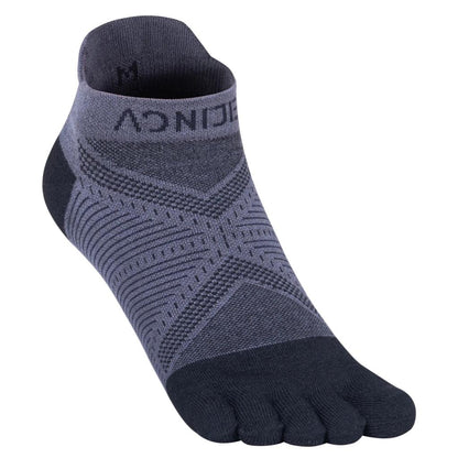 Low Cut Breathable Five Toe Athletic Socks black-gray s by HitMyNeed