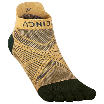 Low Cut Breathable Five Toe Athletic Socks yellow s by HitMyNeed