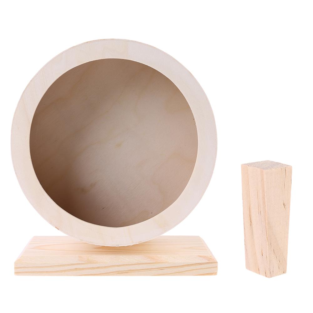Low Noise Wooden Hamster Wheel for Small Pets by HitMyNeed