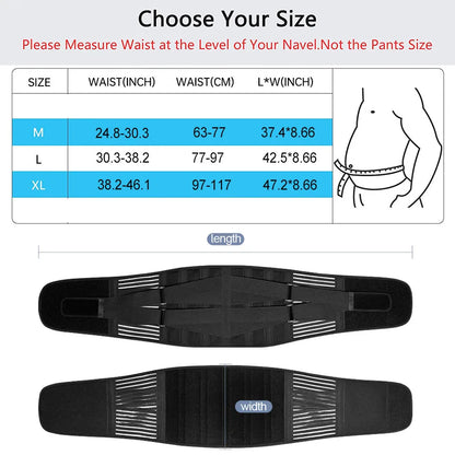 Lower Back Brace with 6 Stays for Lumbar Support xl by HitMyNeed