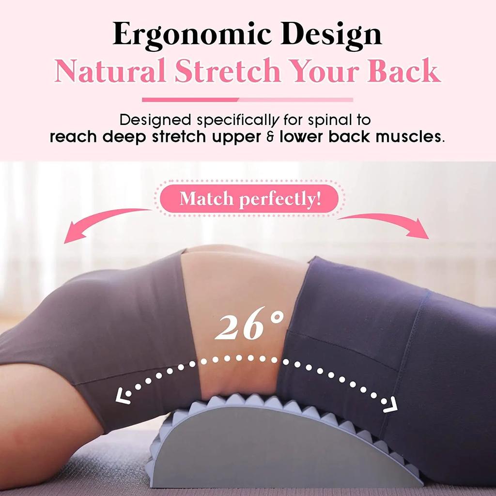 Lower Back Stretcher Pillow for Lumbar Pain Relief by HitMyNeed