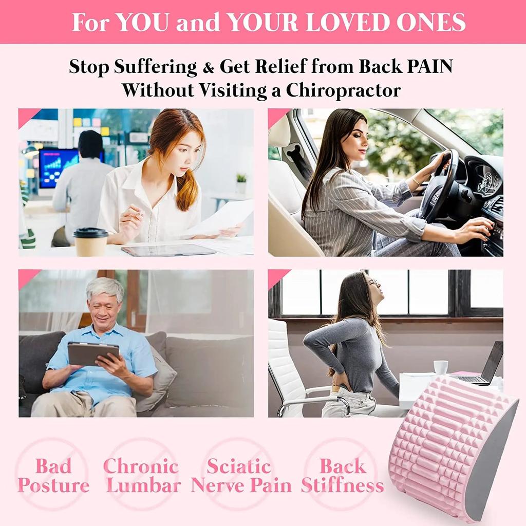 Lower Back Stretcher Pillow for Lumbar Pain Relief by HitMyNeed