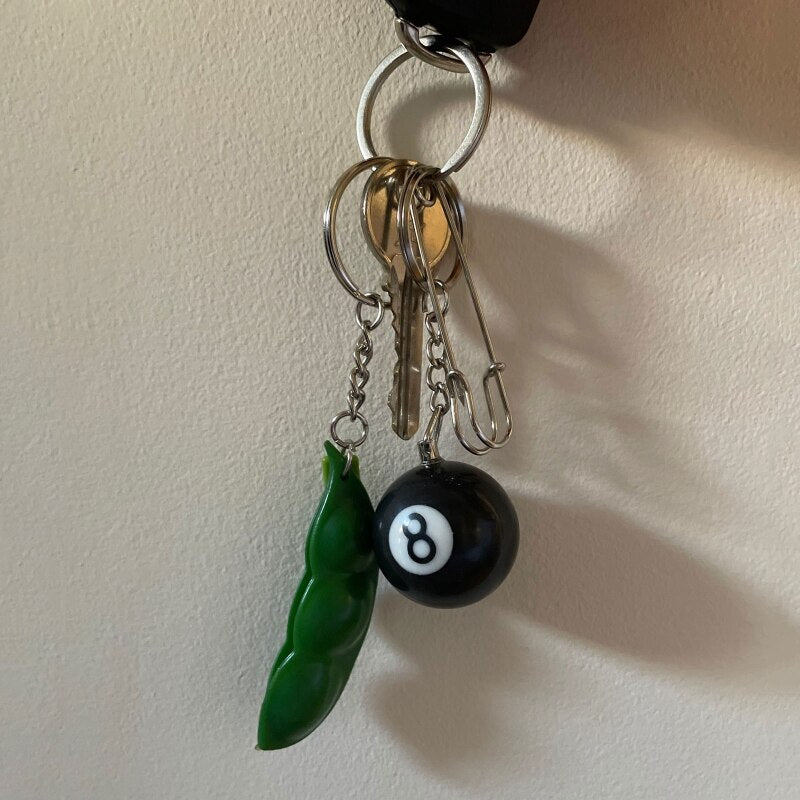 Lucky 8 Pool Ball Keychain by HitMyNeed