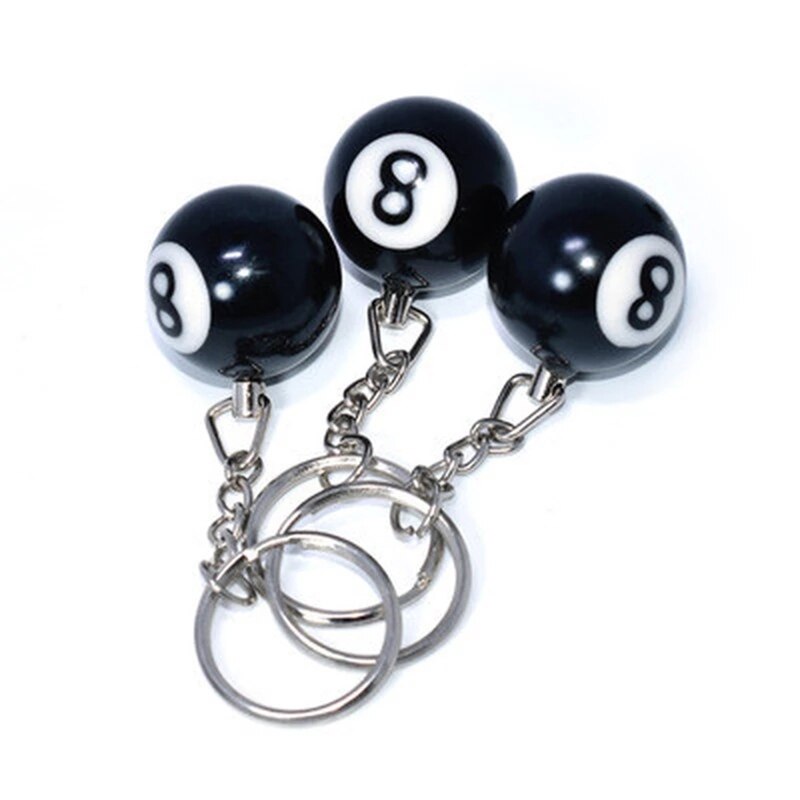 Lucky 8 Pool Ball Keychain by HitMyNeed