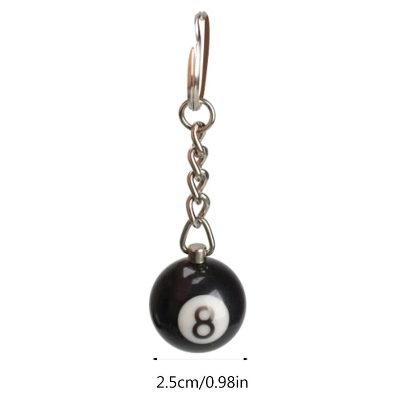 Lucky 8 Pool Ball Keychain by HitMyNeed