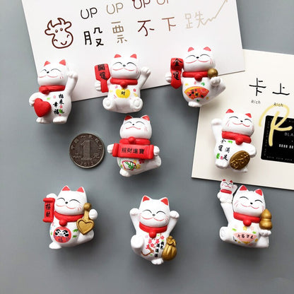 Lucky Cat Fridge Magnets Set of 8 by HitMyNeed
