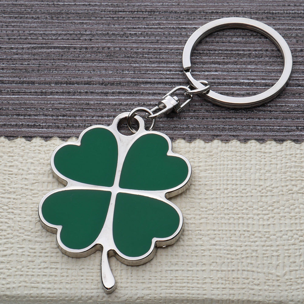 Lucky Four Leaf Clover Keychain Charm by HitMyNeed