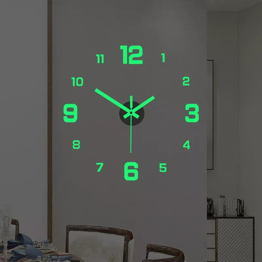 Luminous DIY Silent Wall Sticker Clock, 40 cm by HitMyNeed