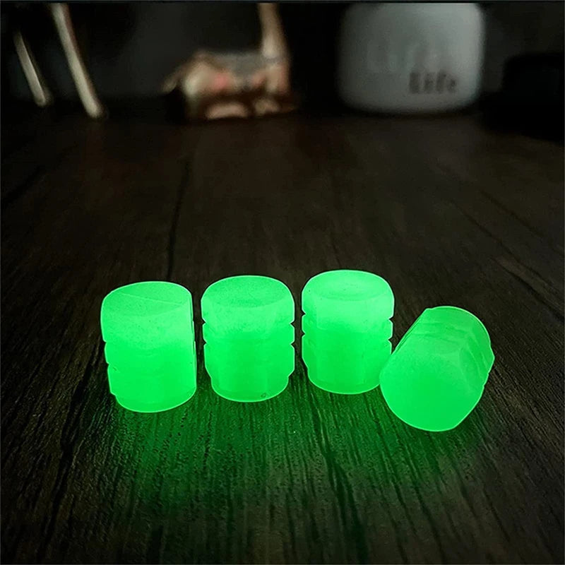 Luminous Fluorescent Valve Caps 4pcs - Green & Blue by HitMyNeed