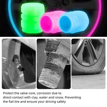 Luminous Fluorescent Valve Caps 4pcs - Green & Blue by HitMyNeed