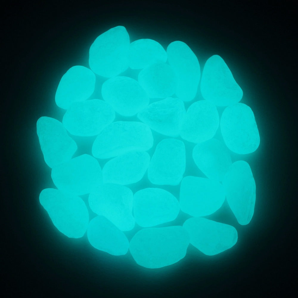 Luminous Glow in the Dark Garden Pebble Stones (50pc) by HitMyNeed