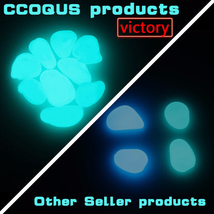 Luminous Glow in the Dark Garden Pebble Stones (50pc) by HitMyNeed