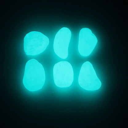 Luminous Glow in the Dark Garden Pebble Stones (50pc) by HitMyNeed