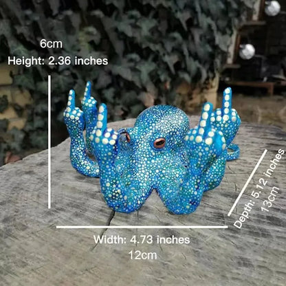 Luminous Middle-Finger Octopus Garden & Desk Statue by HitMyNeed