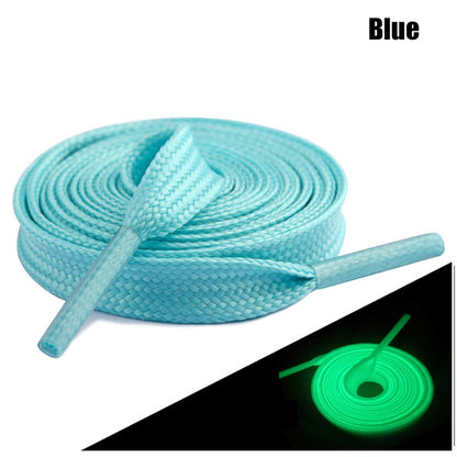 Luminous Reflective Shoelaces for Night Sports 120cm blue by HitMyNeed