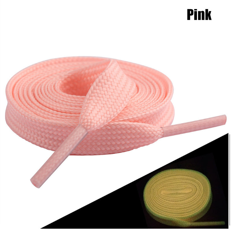 Luminous Reflective Shoelaces for Night Sports 120cm pink by HitMyNeed